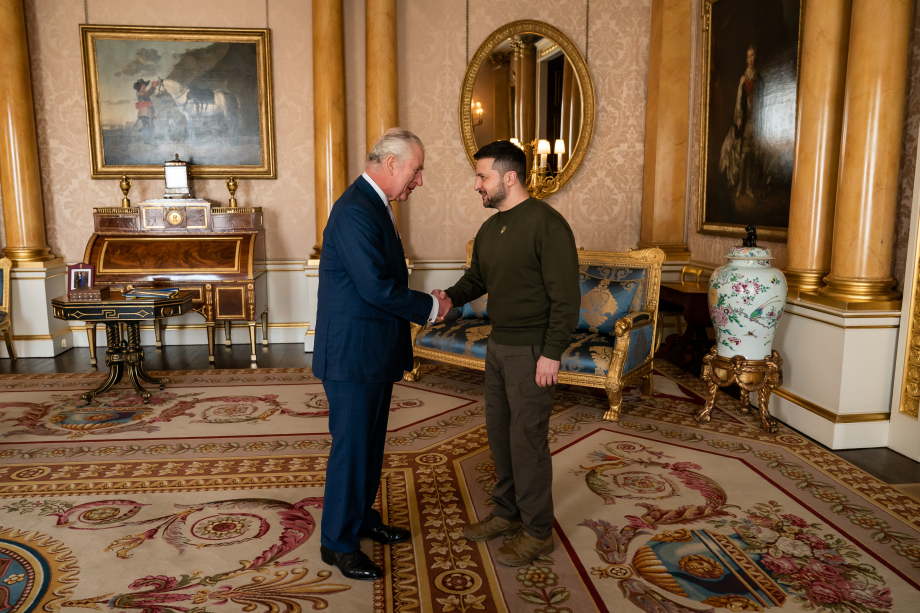 The King with President Zelenski