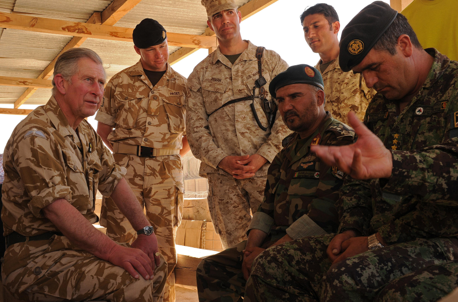 The King visits troops in Afghanistan