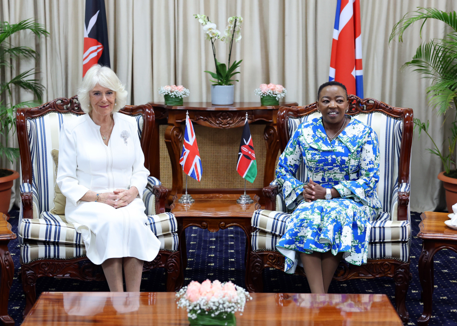 The Queen with the First Lady of Kenya