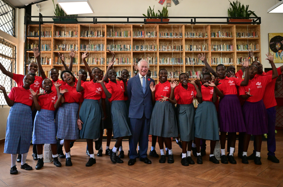 The King with Prince's Trust International in Kenya