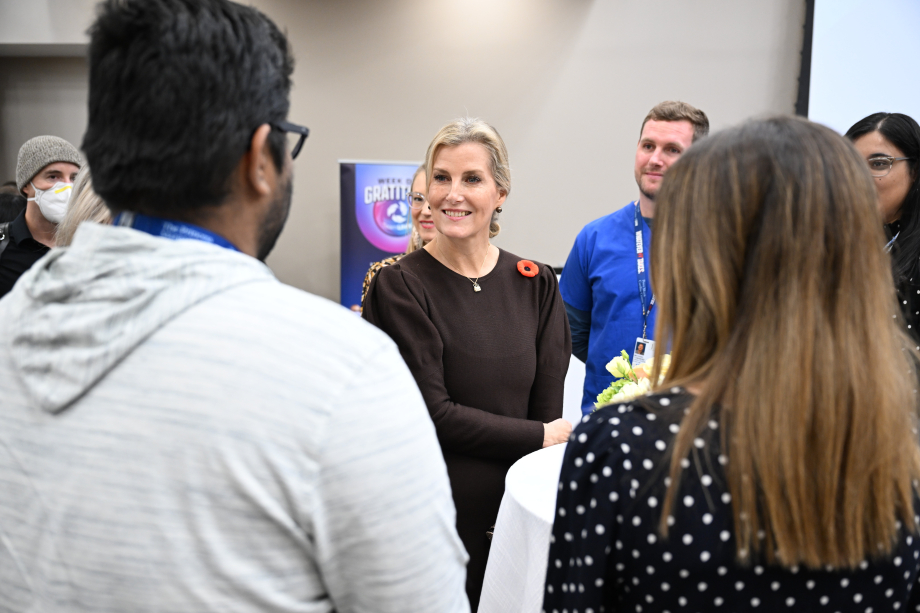 The Duchess meets staff at the Hospital