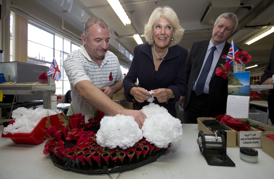 The Queen at the Poppy Factory in 2013