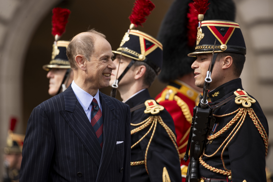 The Duke of Edinburgh inspects the guard
