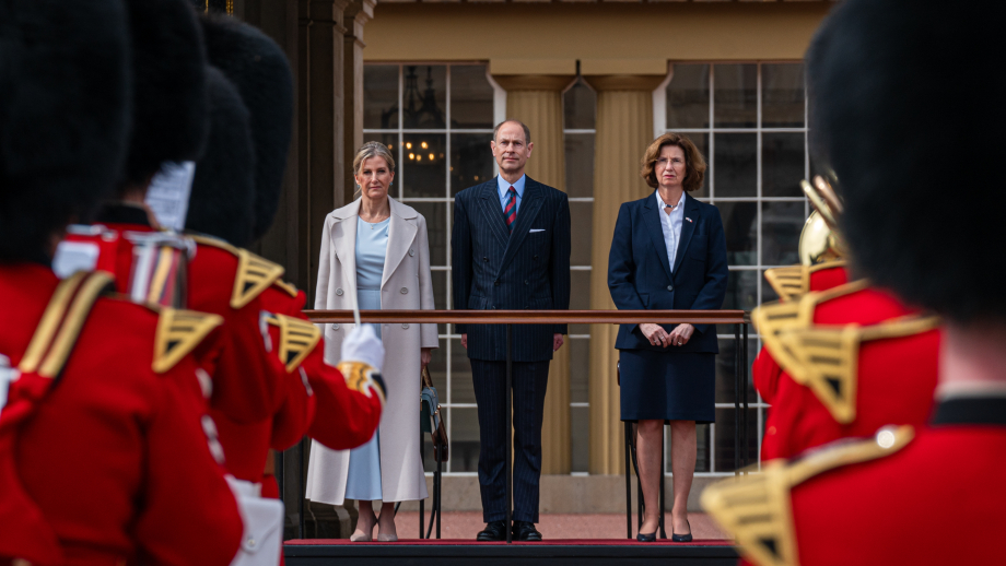 The Duke and Duchess of Edinburgh at the Changing of the Guard
