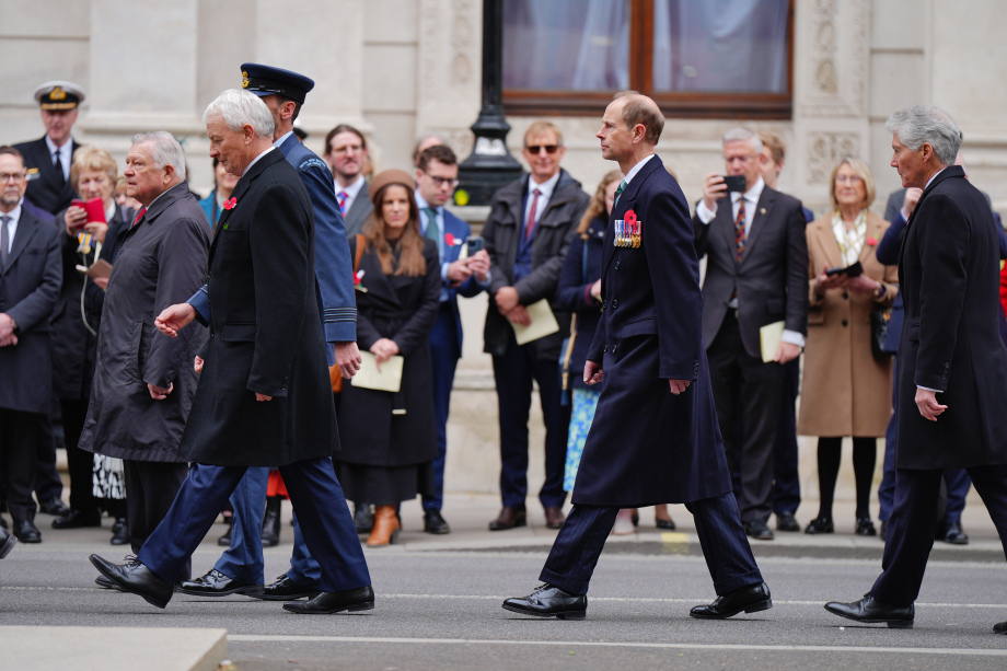 The Duke of Edinburgh attends a wreath laying ceremony commemorating Anzac Day at the Cenotaph, London.