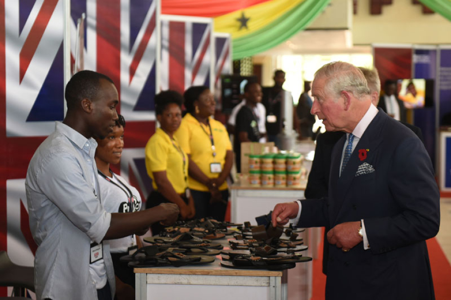 The Prince of Wales meets entrepreneurs in Ghana