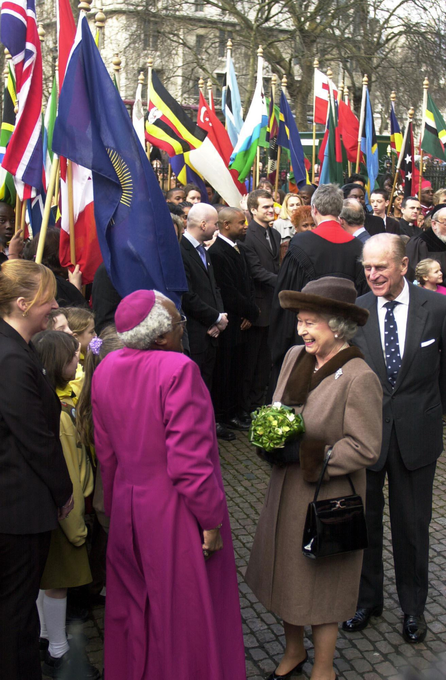 The Queen, Duke of Edinburgh and Archbishop Tutu