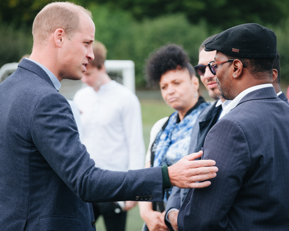 The Duke of Cambridge, FA President, visits Hendon FC as part of the Heads Up campaign.