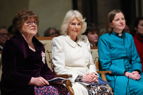 Queen Camilla attends a musical evening at Salisbury Cathedral in Wiltshire, to celebrate the work of local charities including the Wiltshire Bobby Van Trust, Wiltshire Air Ambulance, and Community First - Youth Action Wiltshire, as well as the regimental charities of the Grenadier Guards and The Rifles.