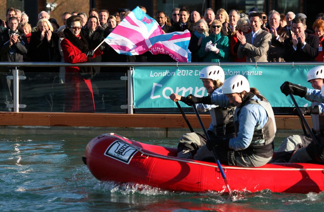 The Princess Royal opens Lee Valley White Water Centre, London 2012 Olympics