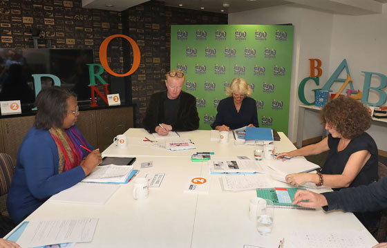 The Duchess at the 500 Words competition judging