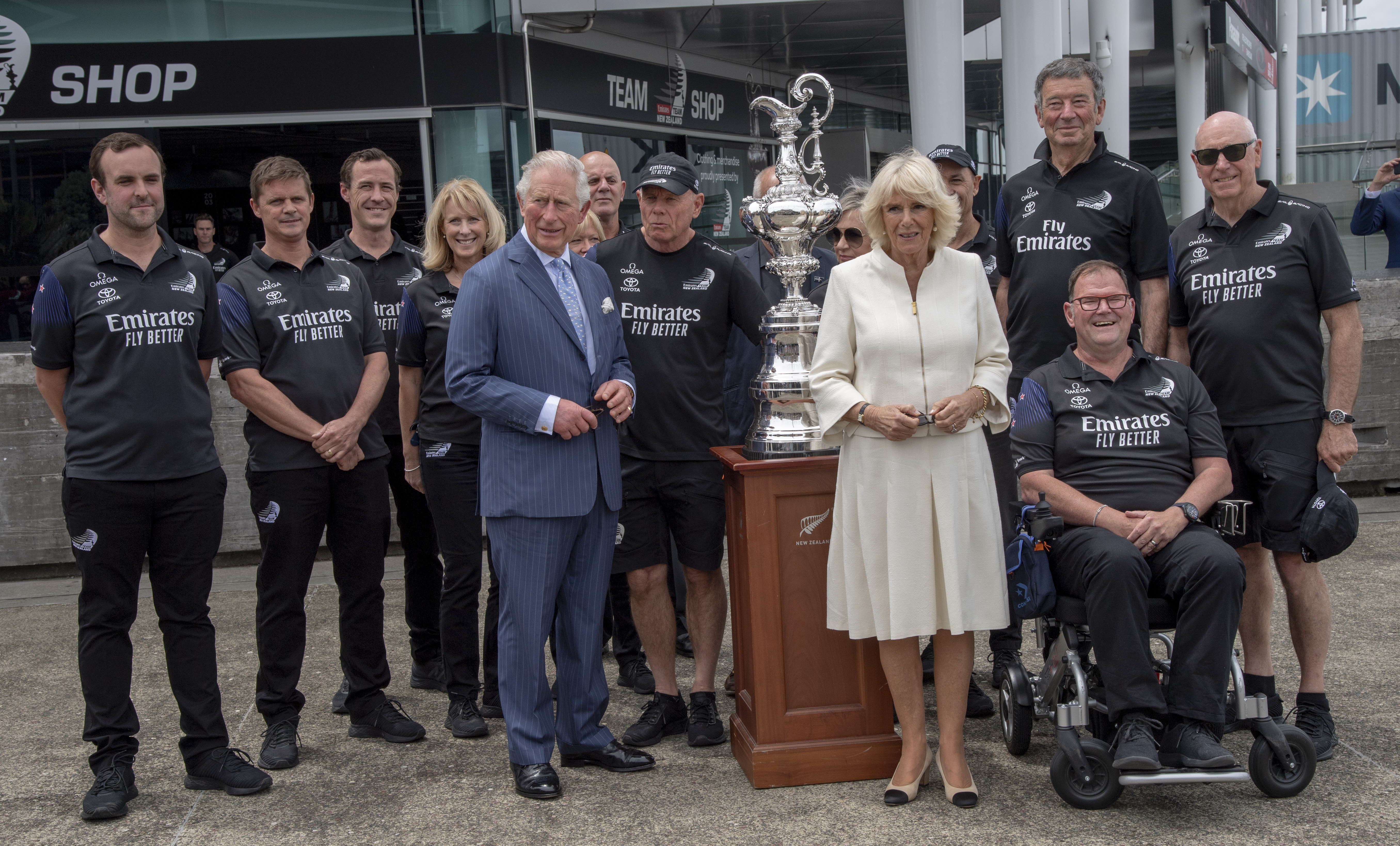 Their Royal Highnesses meet members of the Emirates Team New Zealand