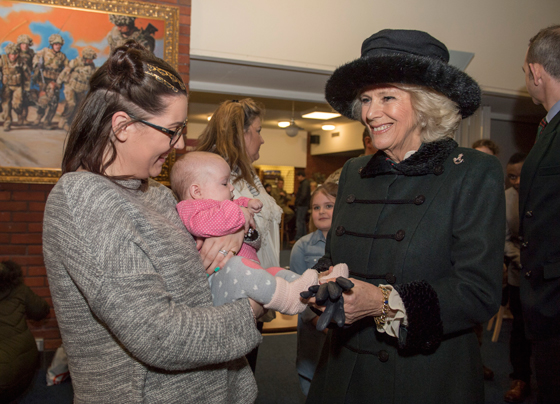 HRH meets family members of soldiers at Normandy Barracks