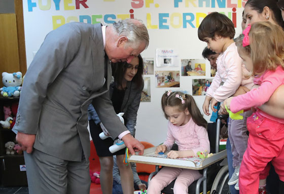 The Prince of Wales at the FARA Foundation in Popesti Leordeni