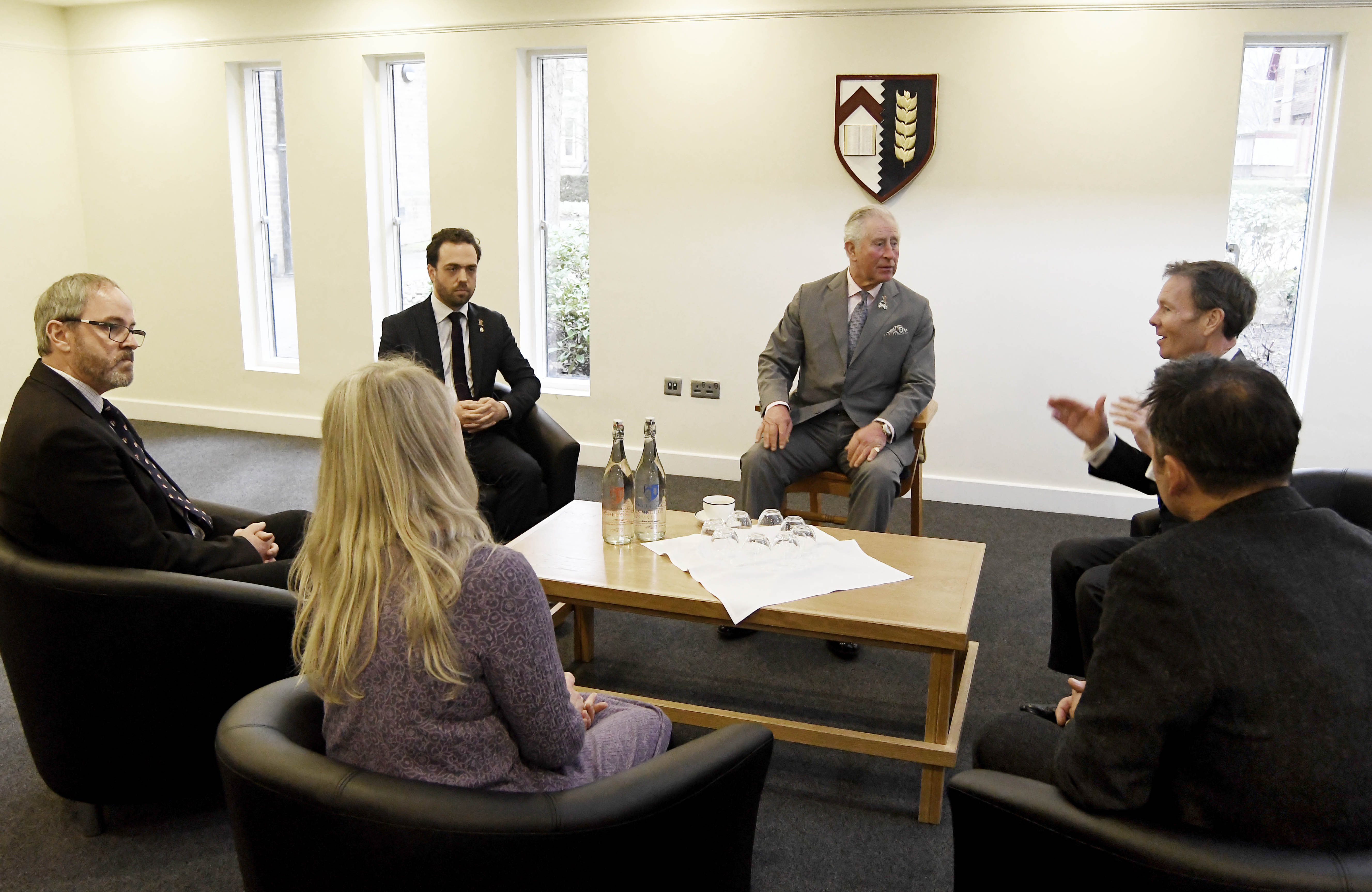 HRH at a meeting with Kellogg College and the Prince's Foundation