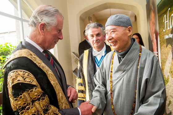 The Prince attends an awards ceremony at the University of Wales Trinity Saint David