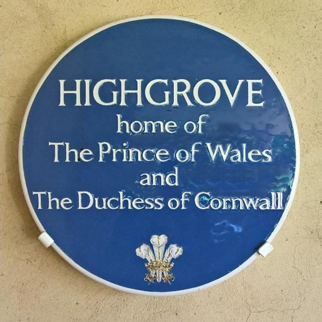 Highgrove Plaque