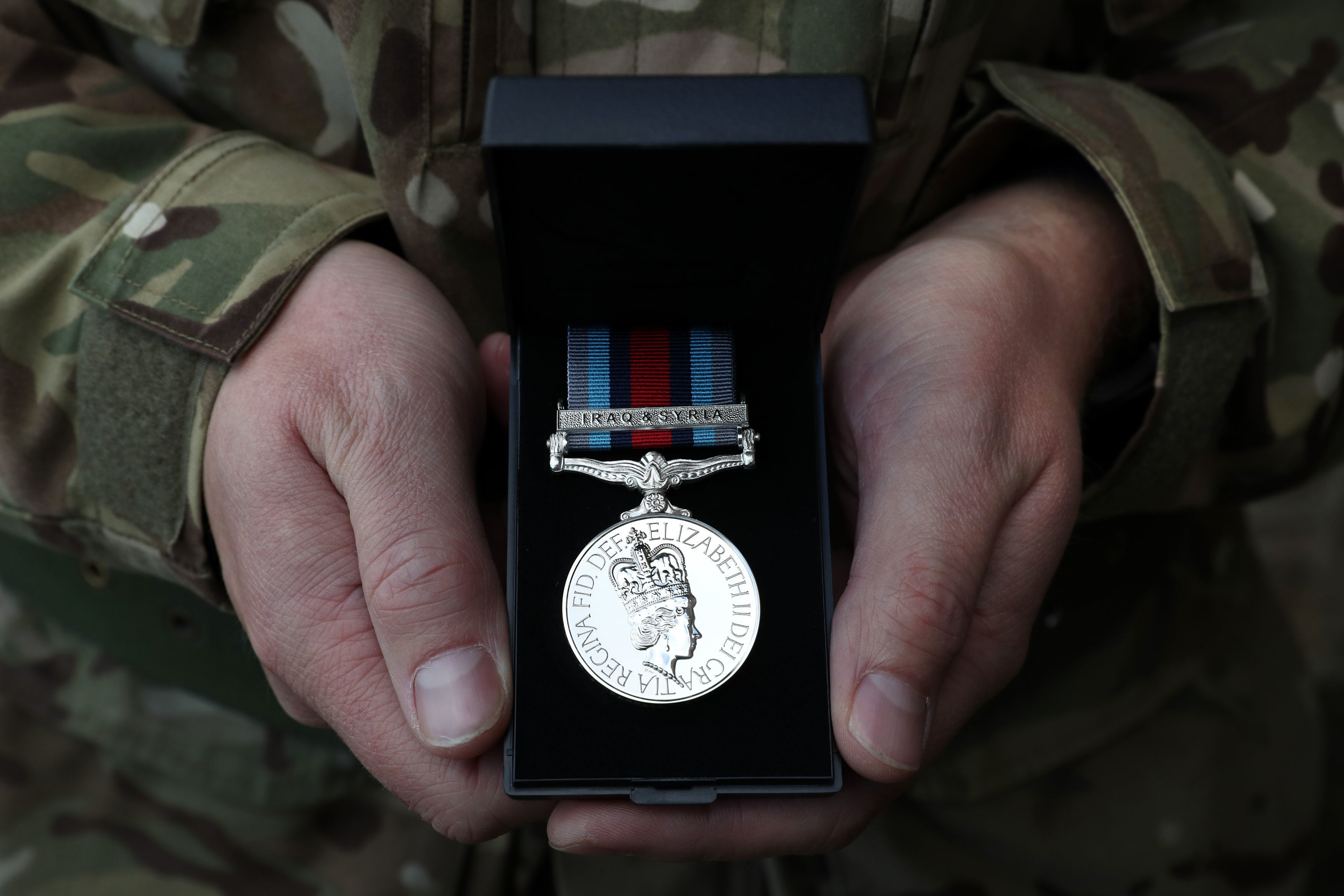 The Duke of Rothesay presents campaign medals at Fort George, Inverness