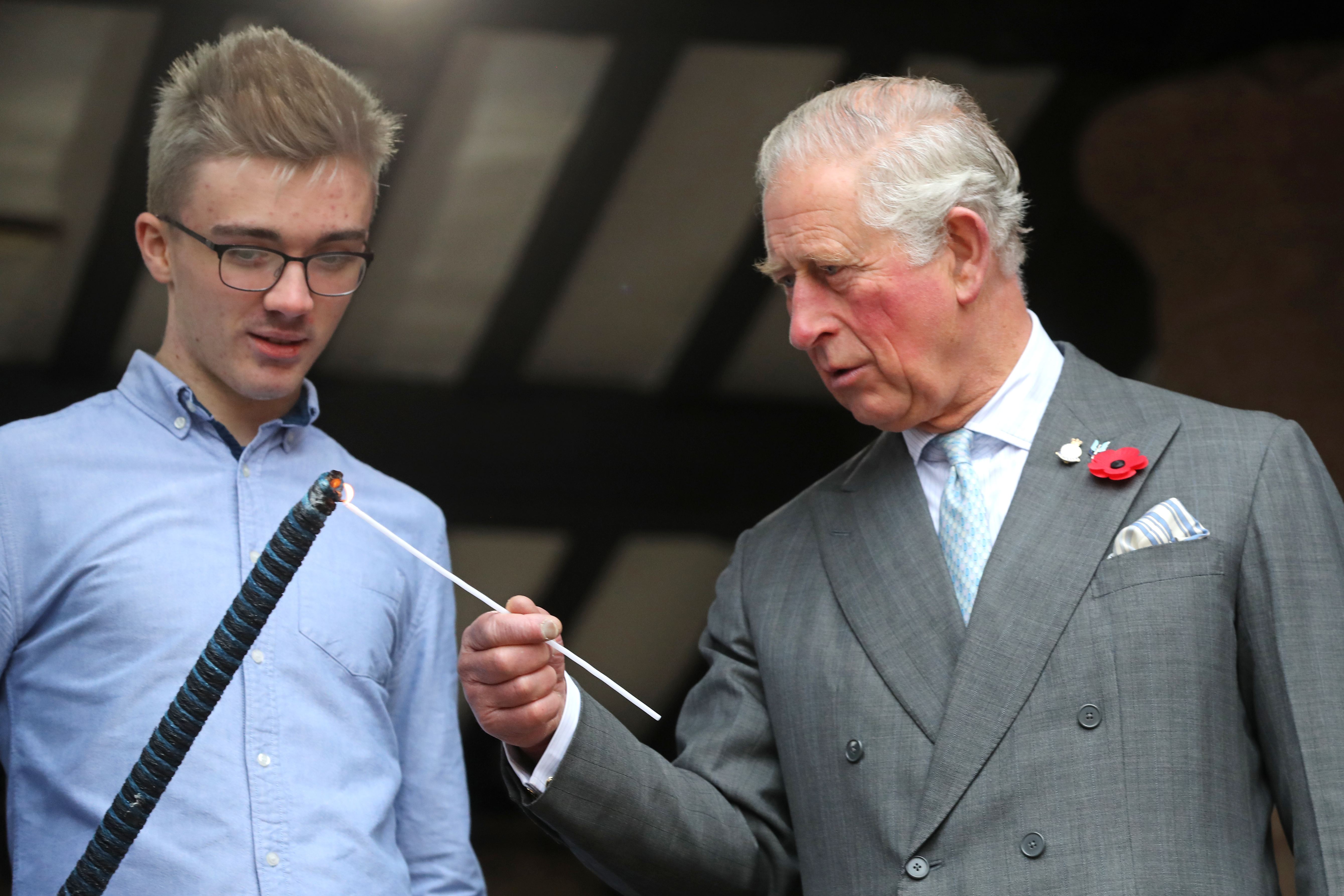 His Royal Highness lights a torch in Ross-on-Wye to launch the Gilpin 2020 Festival