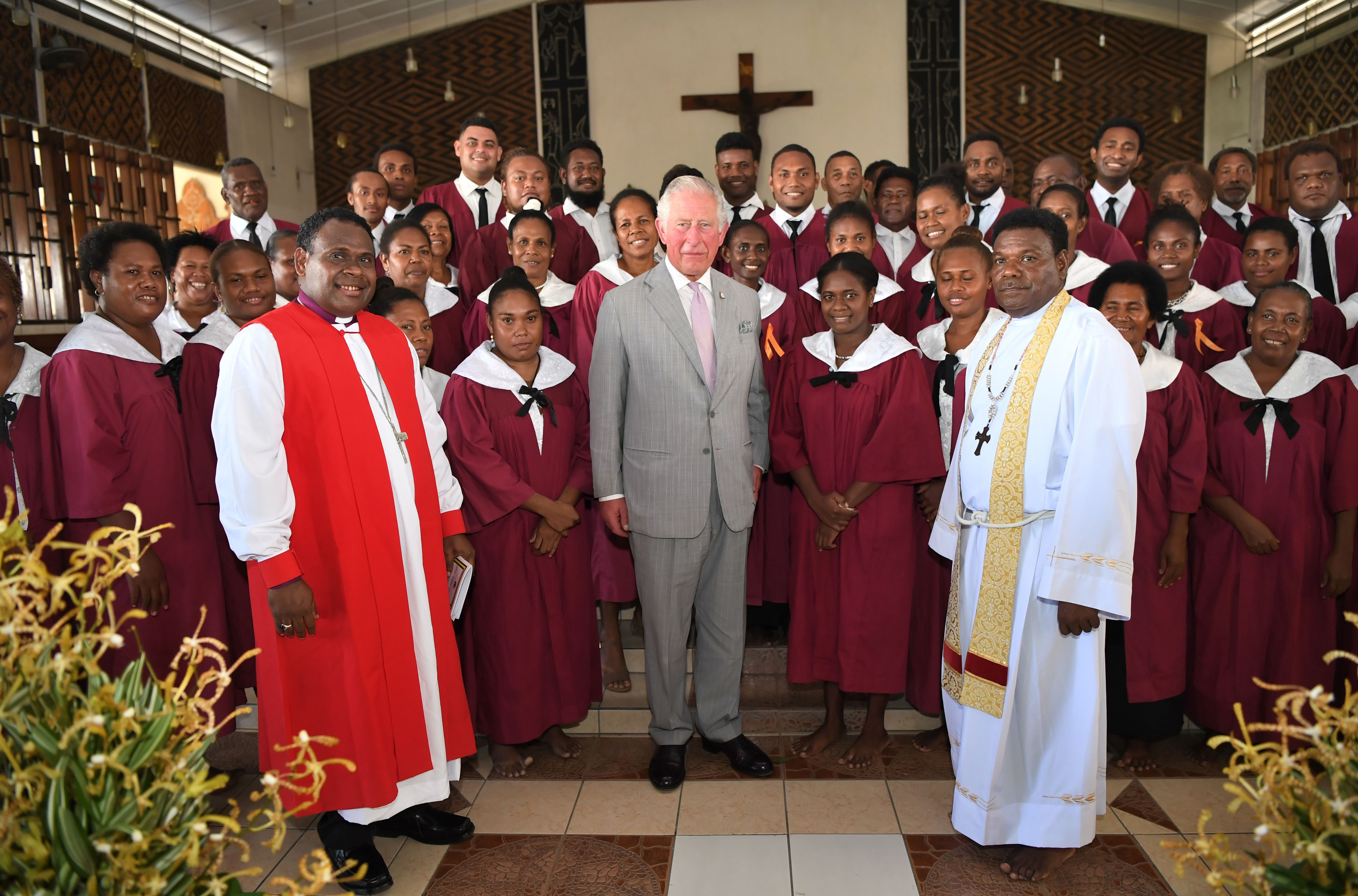 His Royal Highness with the congregation 