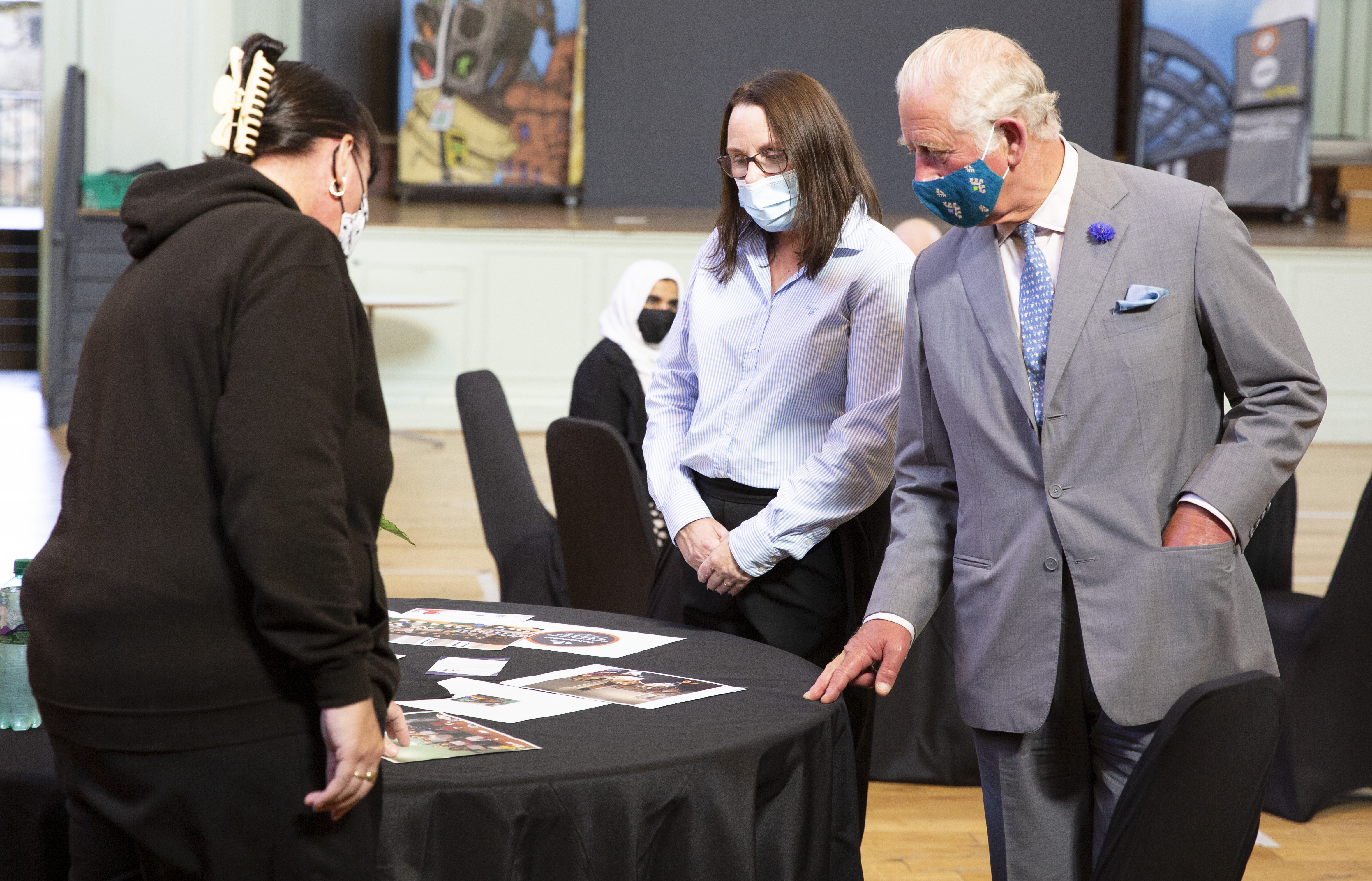 HRH during a visit to Govan HELP
