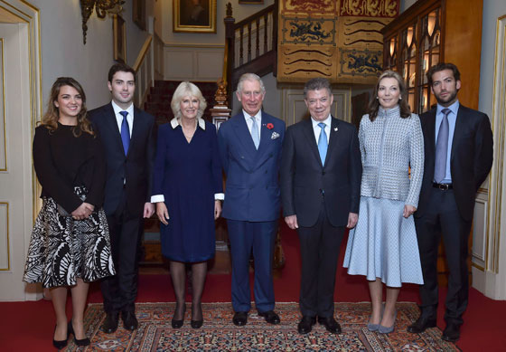 TRH welcome The President, Mrs Santos and their children to Clarence House