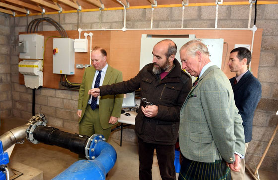 The Duke of Rothesay sees the Braemar Community Hydro - Photo courtesy of The Press and Journal