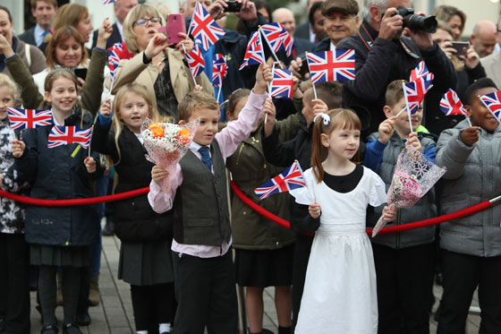 Children welcome The Duchess to Swindon