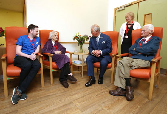 HRH meets patients at Our Lady's Hospice