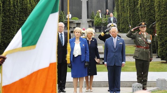 Their Royal Highnesses attend a remembrance service at Glasnevin cemetery, Dublin