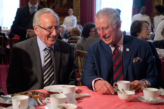 The Prince of Wales speaks to Auschwitz survivor Ivor Perl