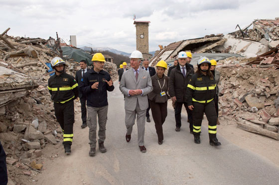 The Prince of Wales in Amatrice