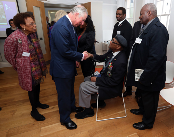 The Prince of Wales meets veteran Allan Wilmot