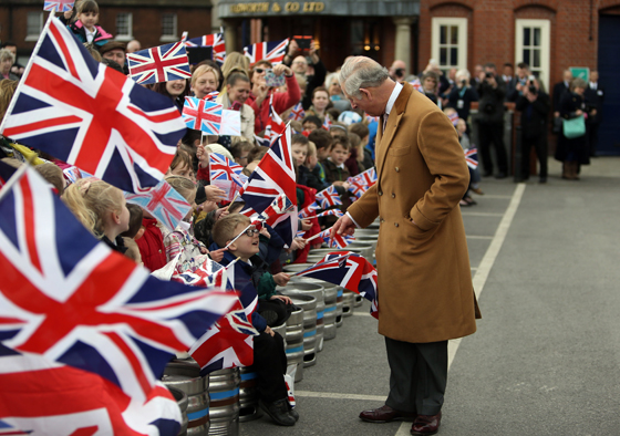 The Prince meets local school children