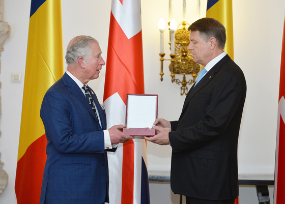 The Prince of Wales receives the Order of the Star of Romania