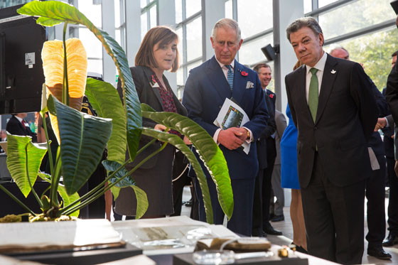 HRH and The President of Colombia visit the Natural History Museum