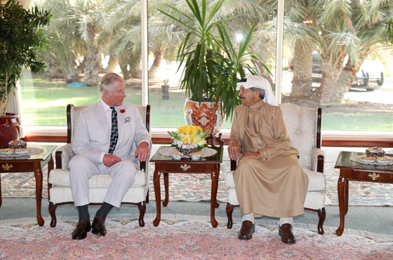 The Prince of Wales meets with The Prime Minister of Bahrain