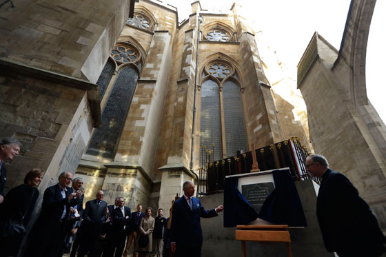 HRH unveils the foundation stone