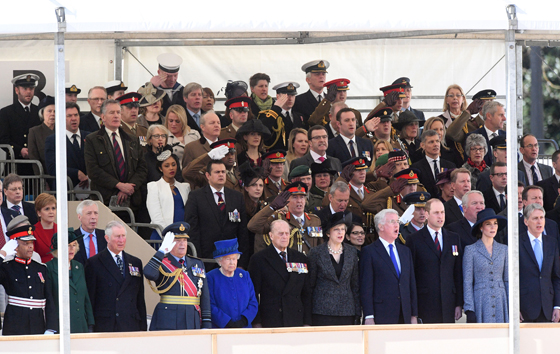 The Royal Family at the Drumhead Service on Horse Guards Parade