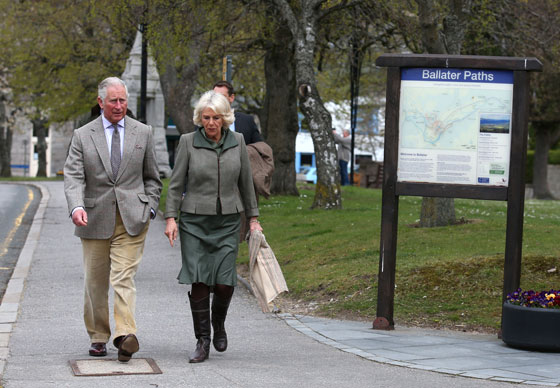 The Duke and Duchess of Rothesay visit the village of Ballater in Scotland