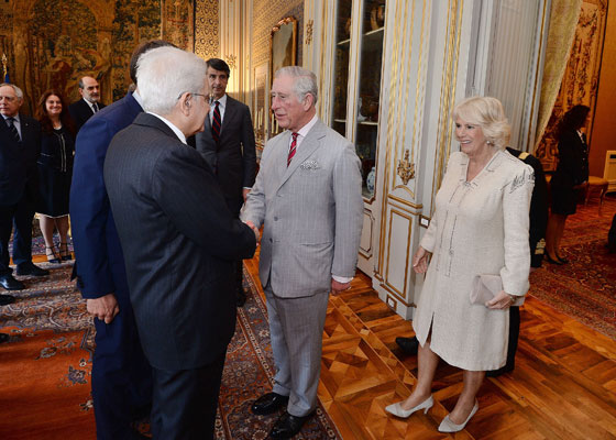 The Prince of Wales and The Duchess of Cornwall meet with the President of Italy