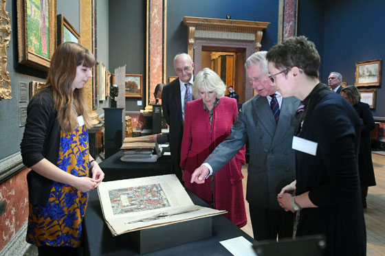The Prince of Wales and The Duchess of Cornwall visit the Fitzwilliam Museum