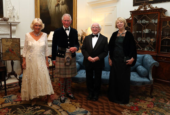 TRH with the President of Ireland, Michael D Higgins, and his wife Sabina at Dumfries House