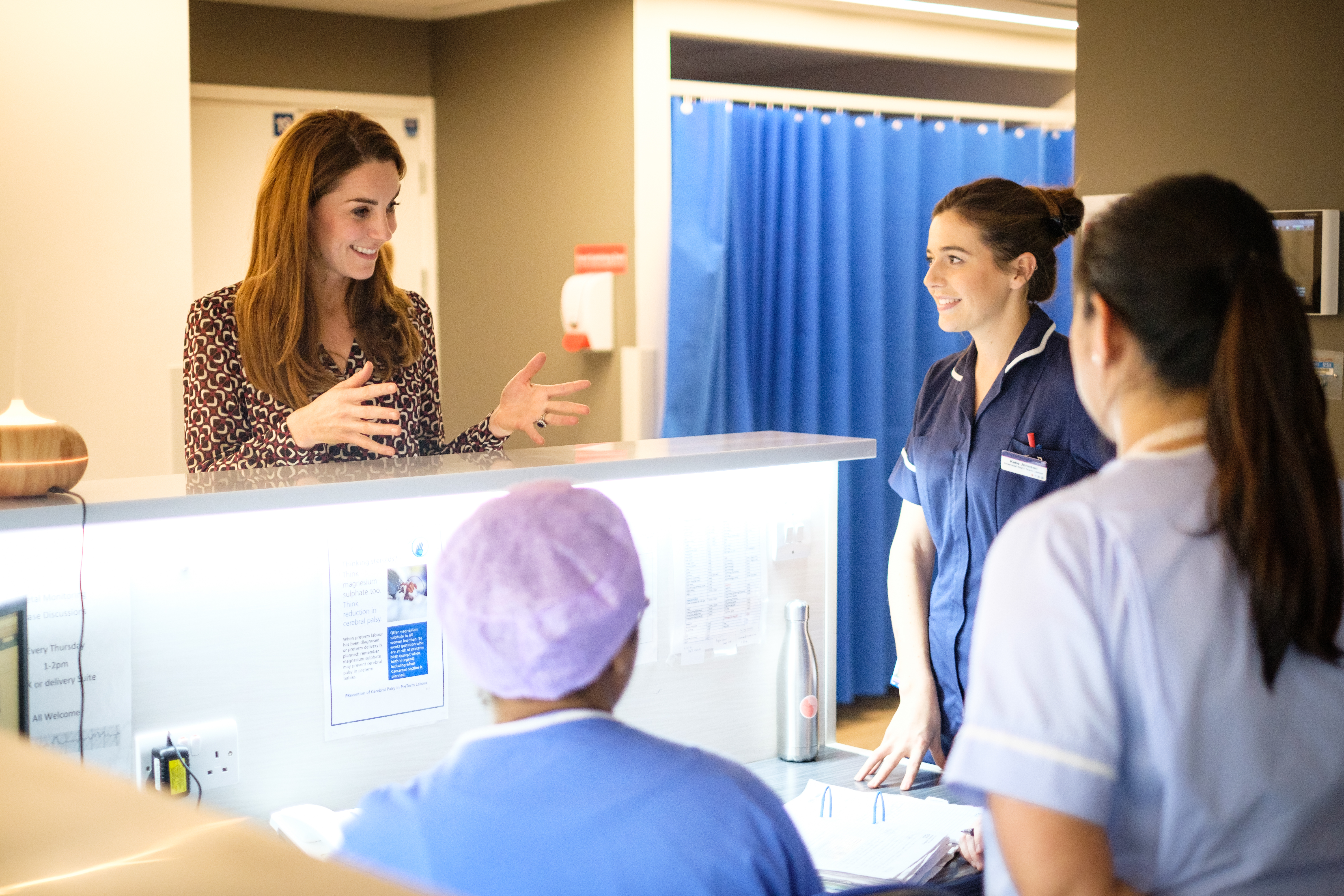The Duchess of Cambridge at Kingston Hospital’s Maternity Unit.