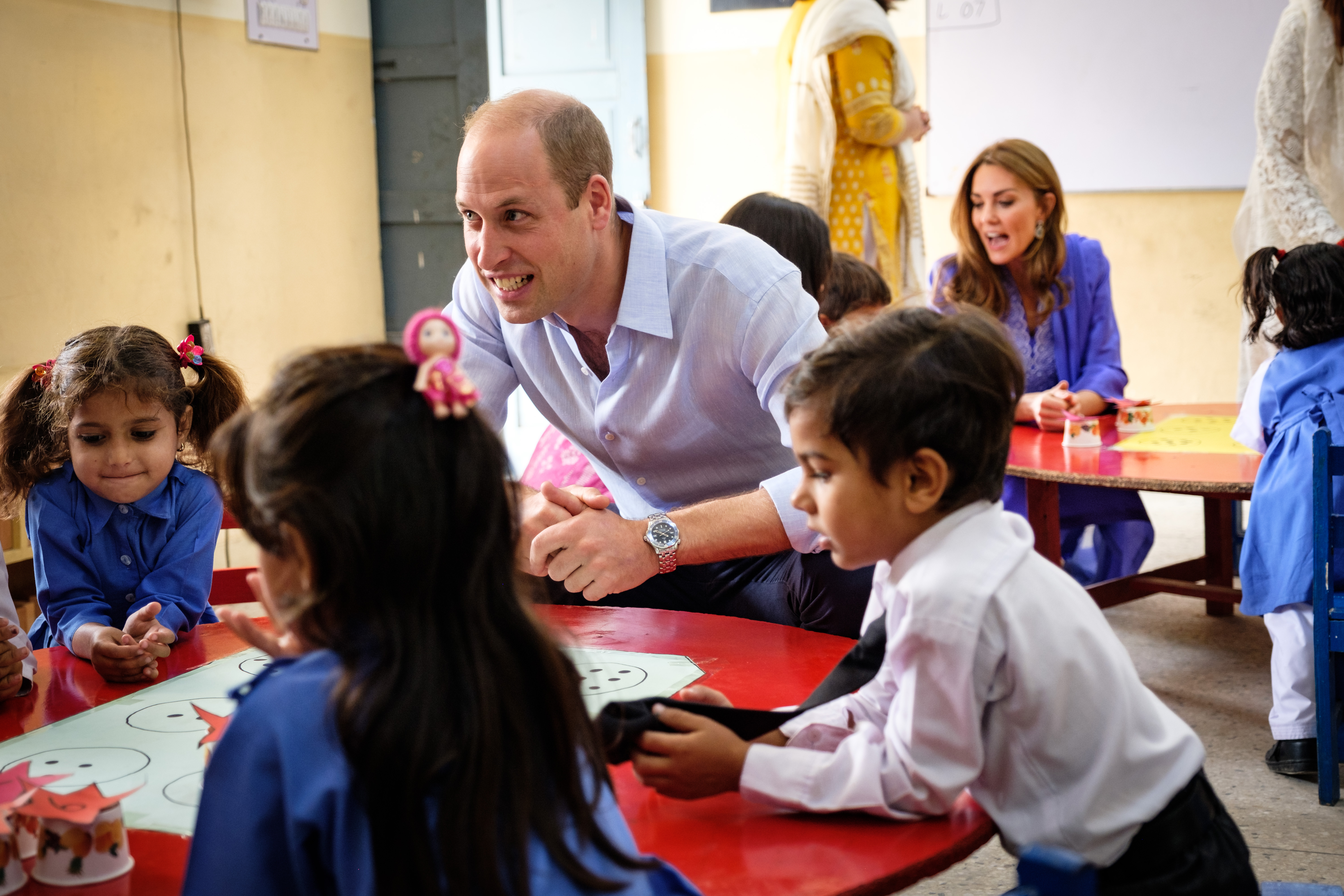 The Duke and Duchess of Cambridge visit a school in Pakistan 