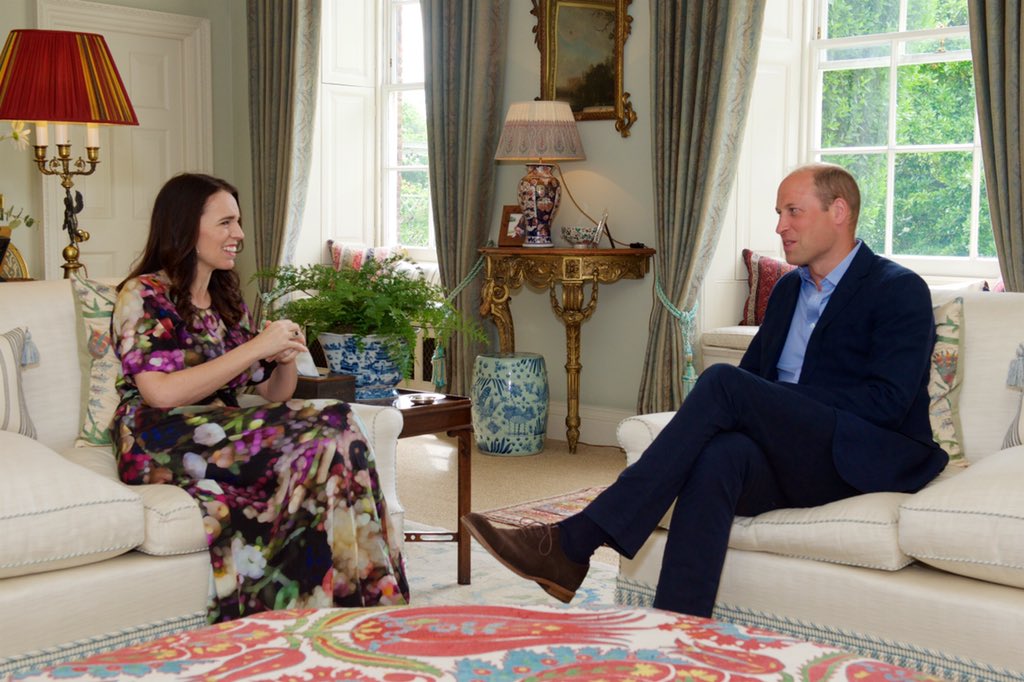 The Duke of Cambridge meets Jacinda Ardern