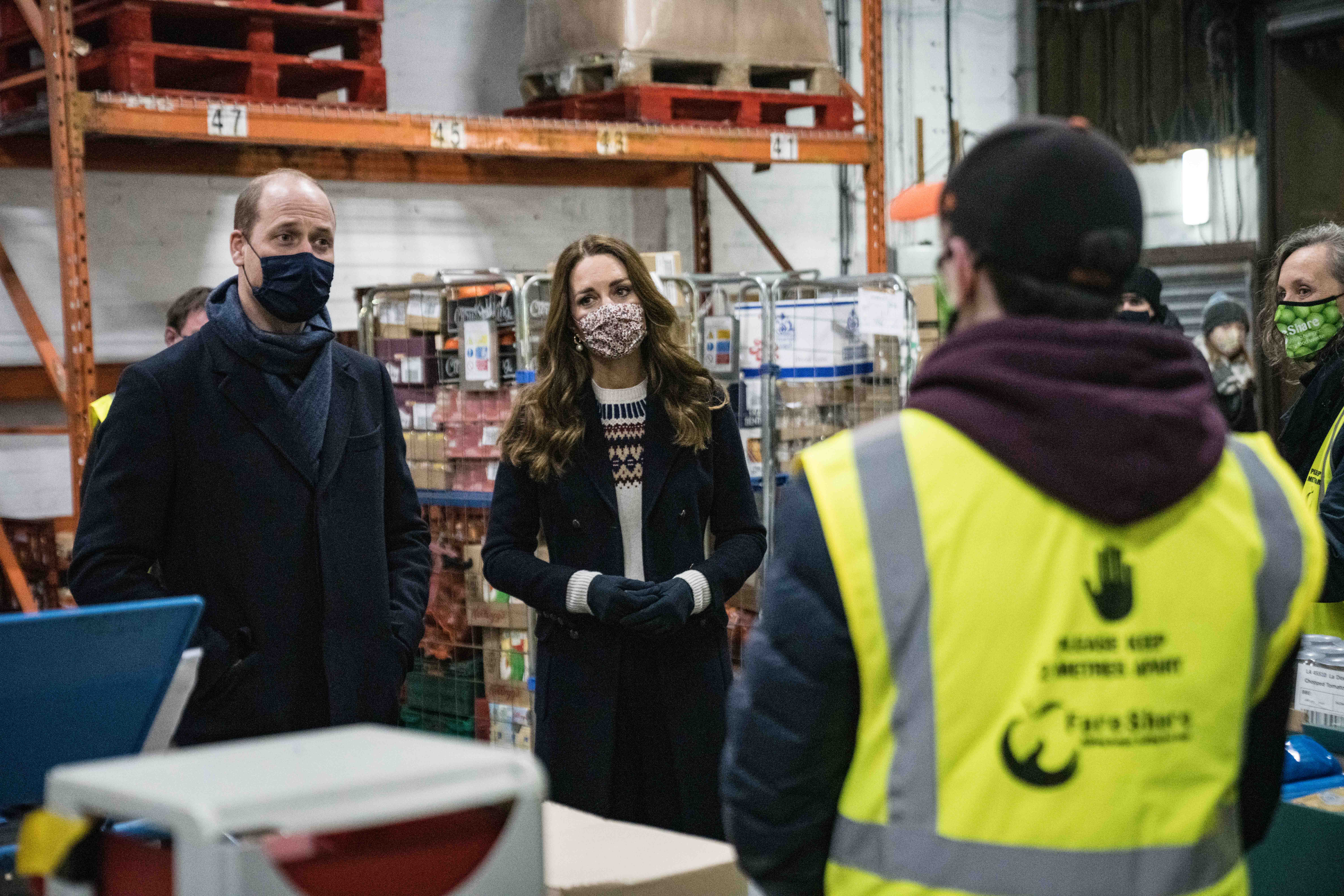 The Duke and Duchess of Cambridge visit Fareshare in Manchester.