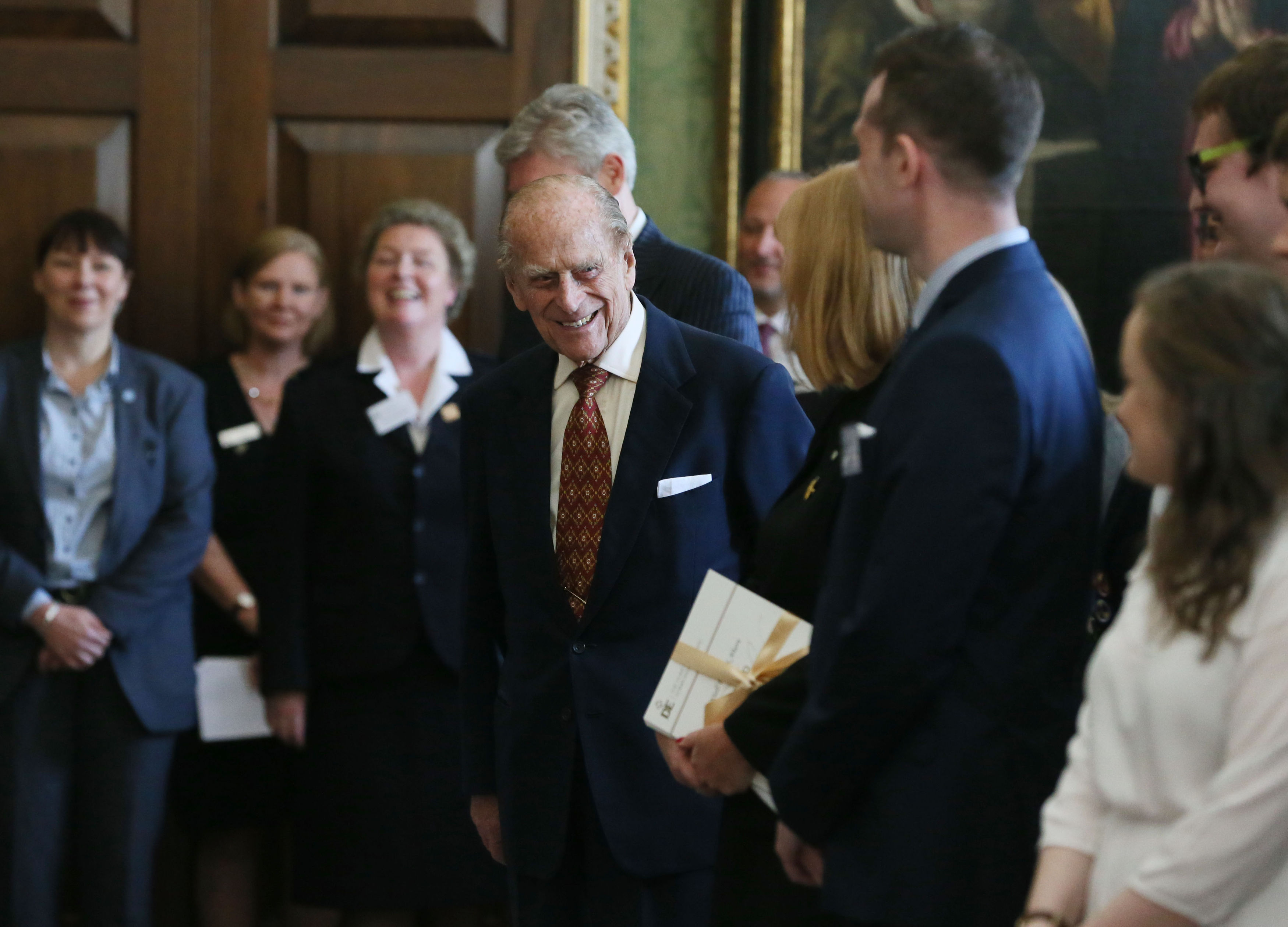 The Duke of Edinburgh hosts a Duke of Edinburgh's Gold Award reception at Hillsborough Castle, Northern Ireland