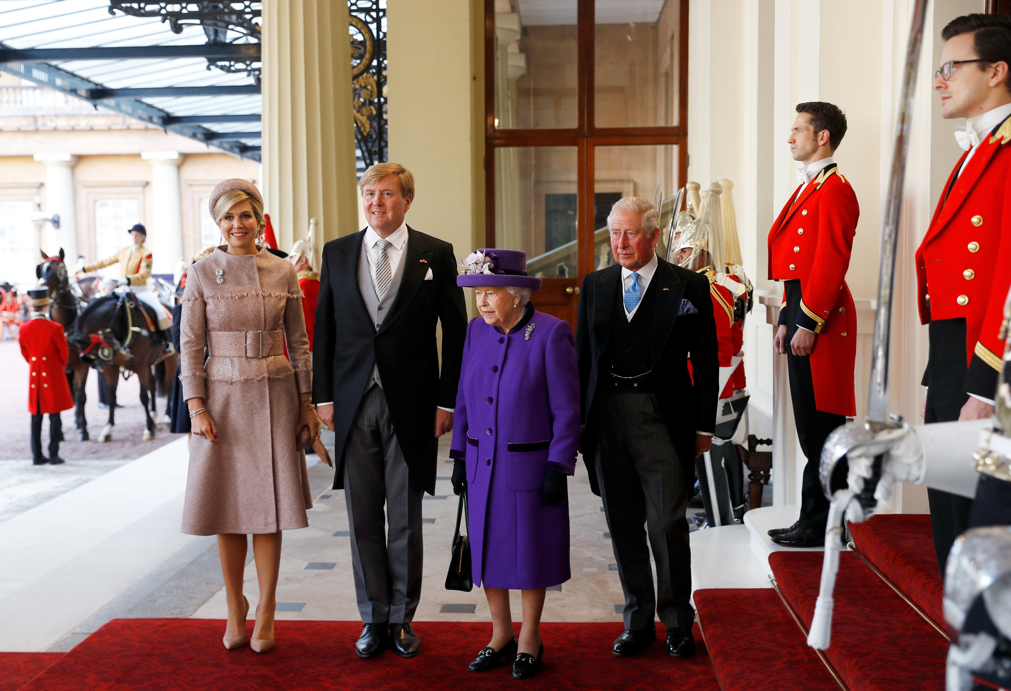 The Queen and The Prince of Wales, The king and queen of the netherlands at Buckingham Palace