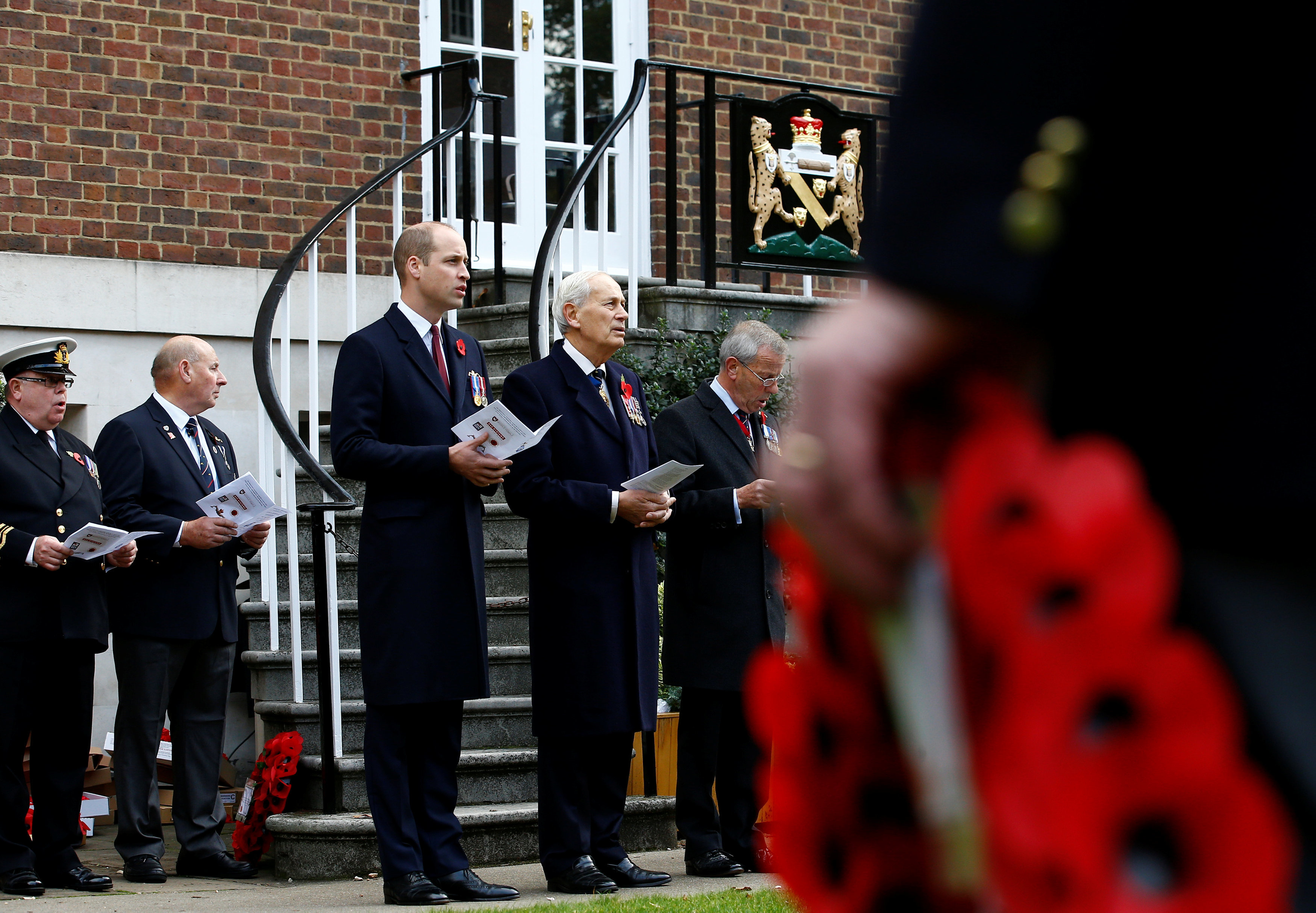 The Duke of Cambridge lays a wreath